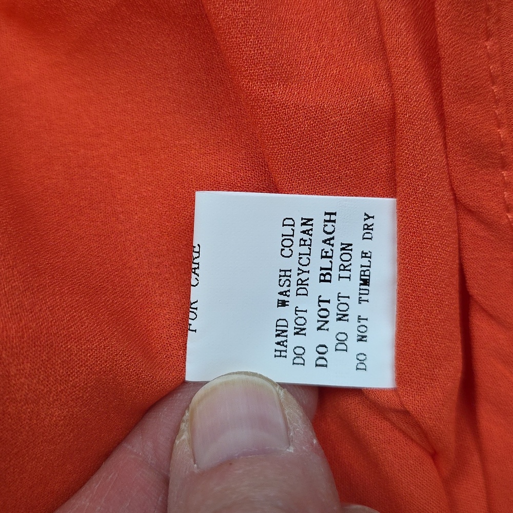 Davi & Dani Orange V Neck Mini-Dress NWT - Picture 14 of 14